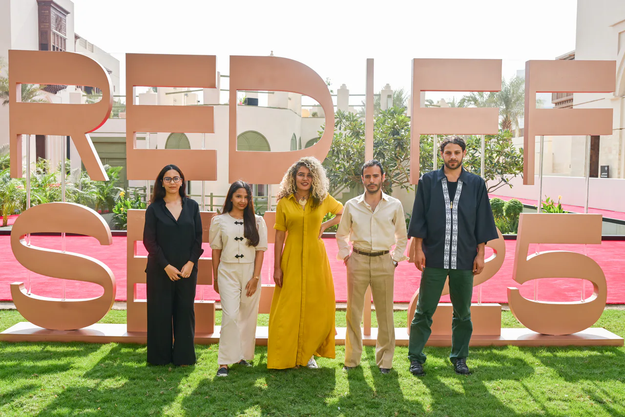 The five Arab Stars of Tomorrow talents gathered at the Red Sea Film Festival in Jeddah.