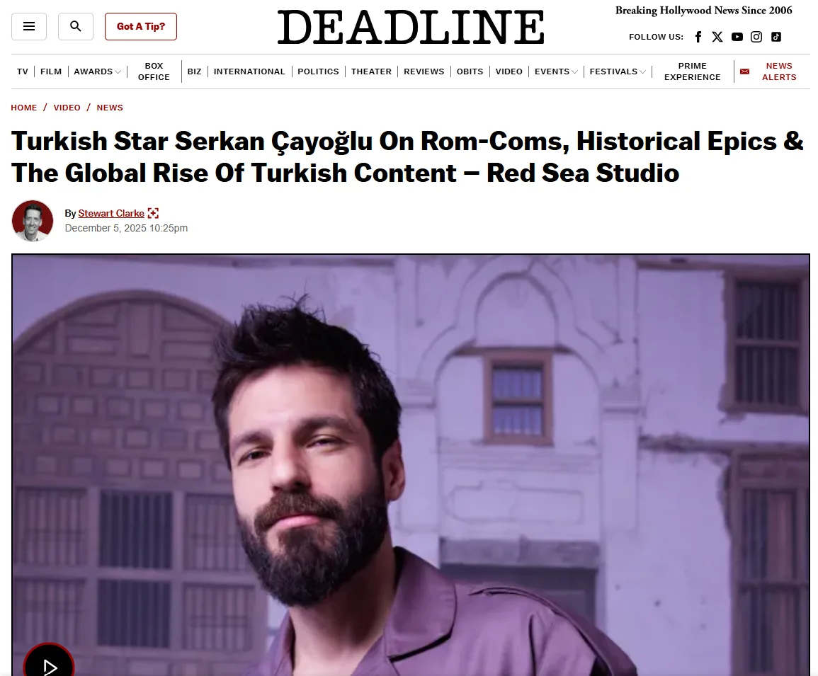 A published Deadline Hollywood interview page from the Red Sea studio.
